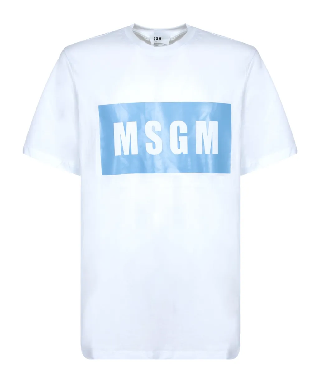 Msgm Logo Printed T-Shirt