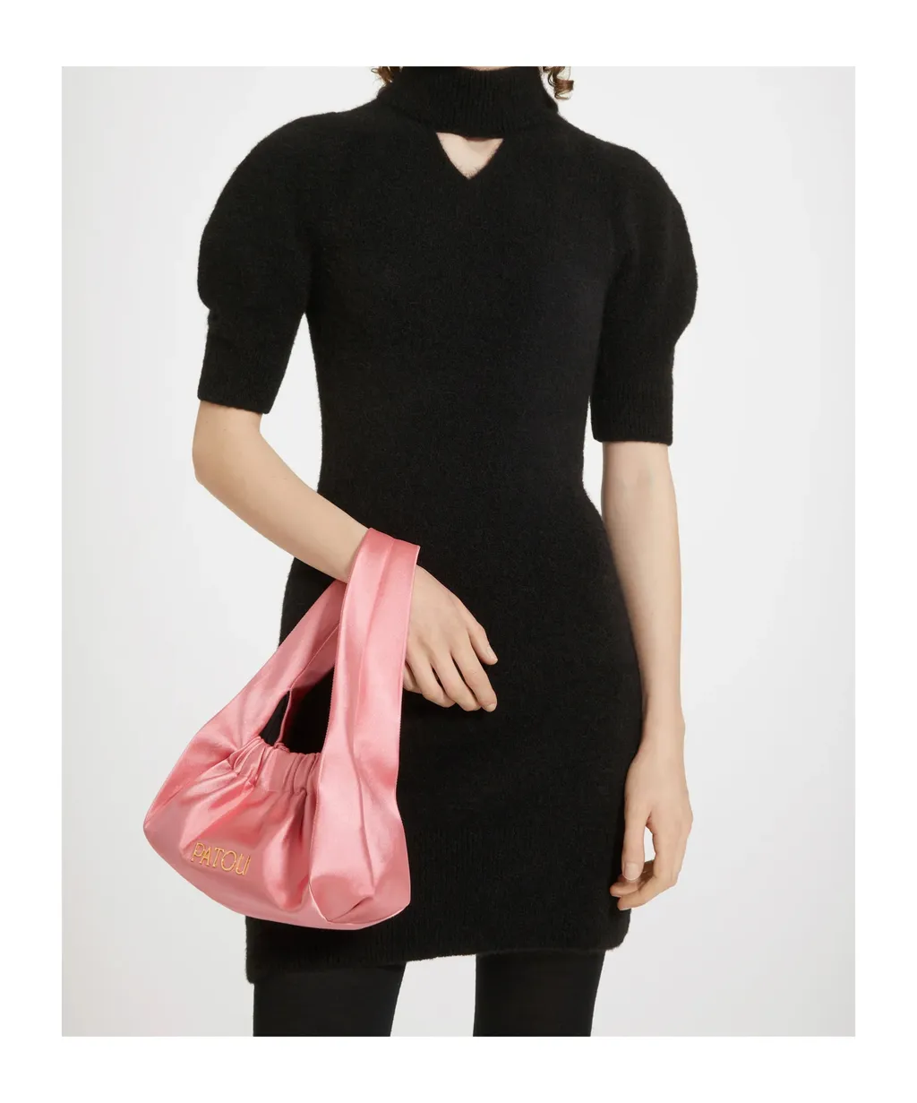 Patou Cut Out Detailed Roll Neck Mini Dress
