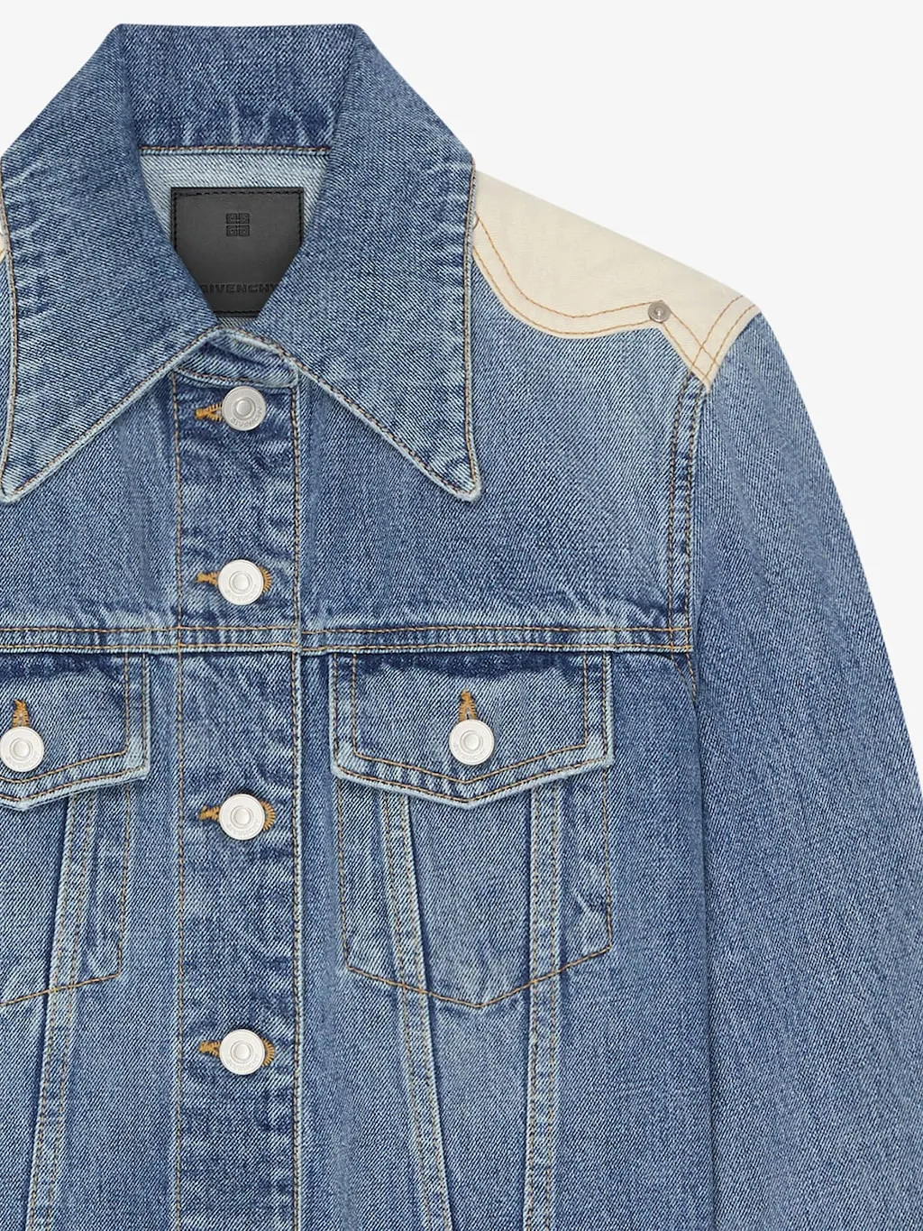 Givenchy Collared Button-Up Denim Jacket