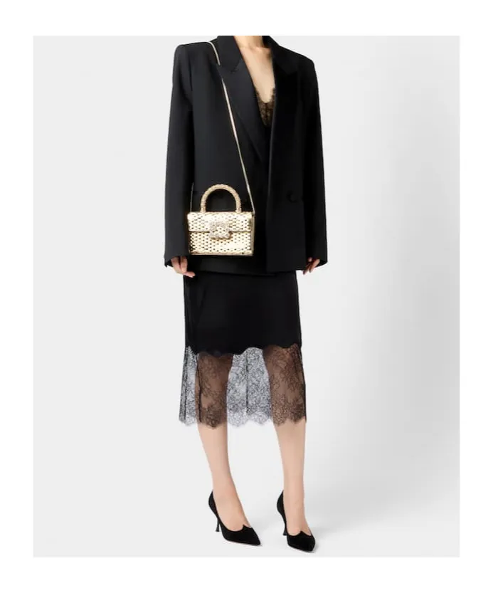 Jewel Efflorescence Mini Bag In Metal