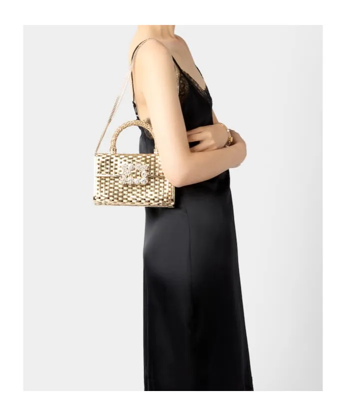 Jewel Efflorescence Mini Bag In Metal