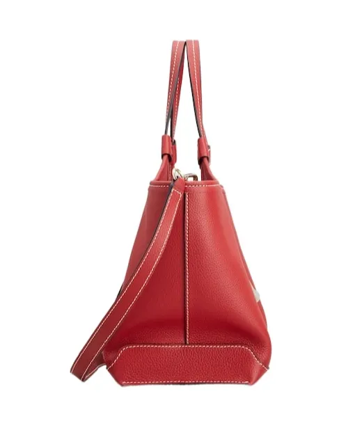 Viv' Choc Mini Shopping Bag In Leather