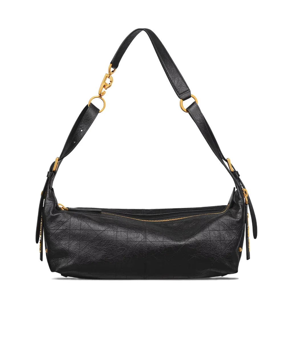 Medium D-Journey Bag In Crinkled Calfskin