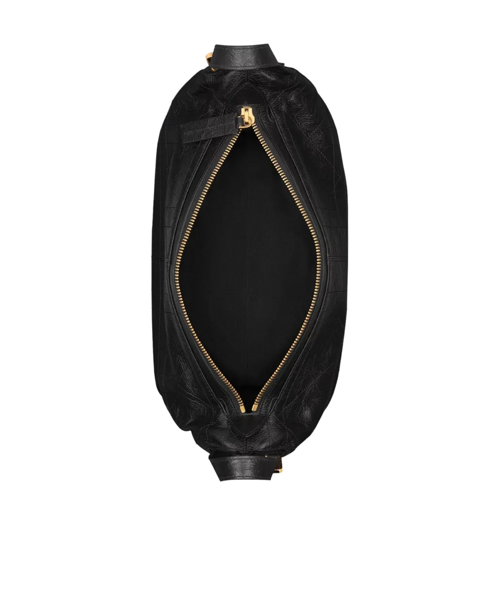 Medium D-Journey Bag In Crinkled Calfskin