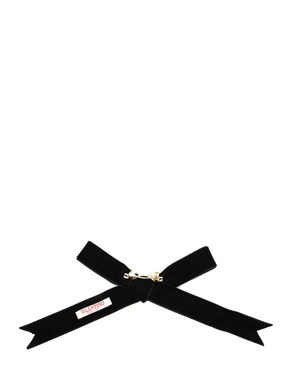 Valentino Vlogo Plaque Bow Hair Clip