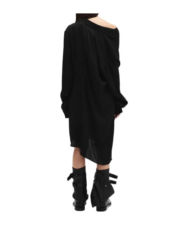 Halina Drop-Shoulder Shirt Dress