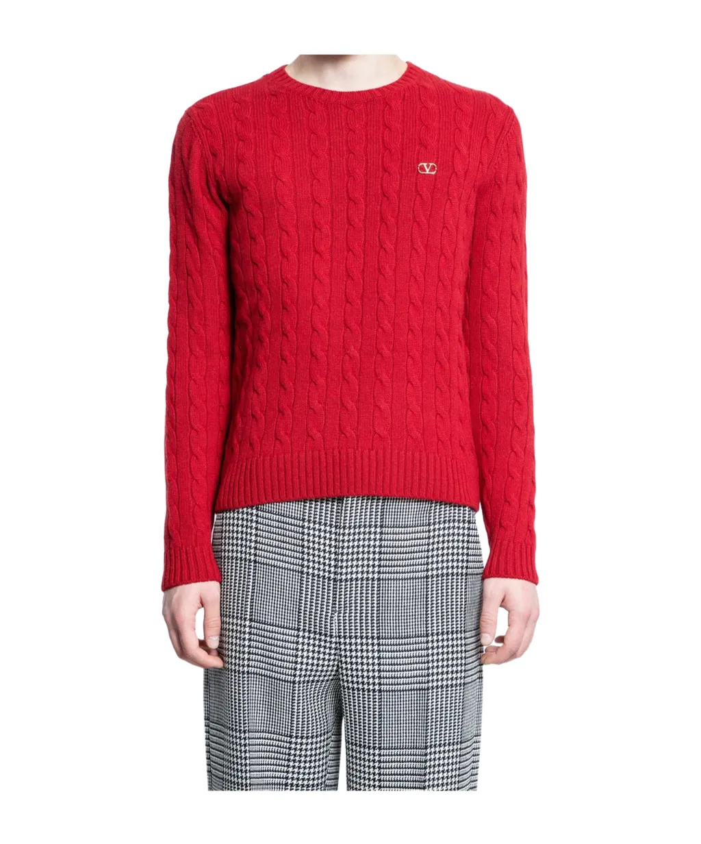 Vlogo Cable-Knit Sweater