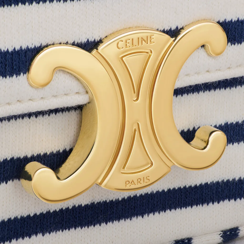 Mini Chain Claude In Striped Textile