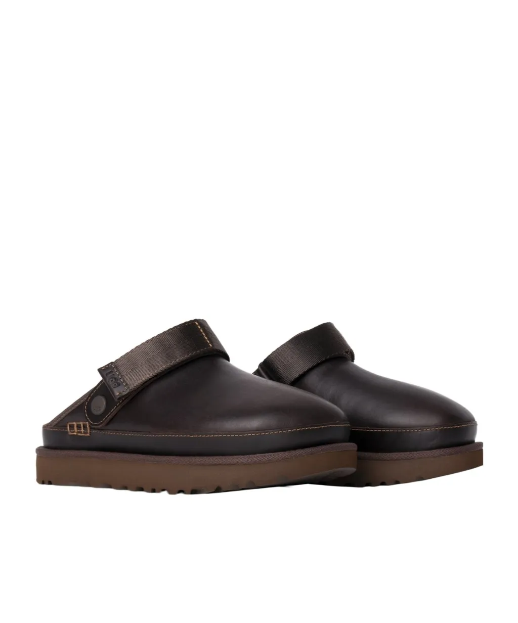 Back-Strap Leather Flat Pumps