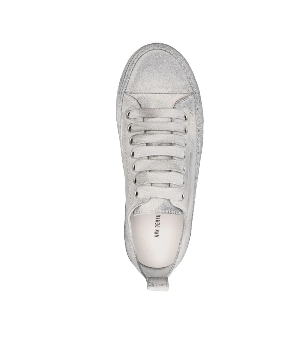 Distressed-Finish Sneakers