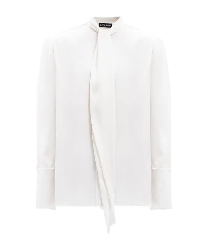 Bow-Detail Satin Shirt