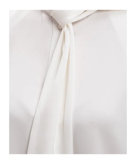 Bow-Detail Satin Shirt