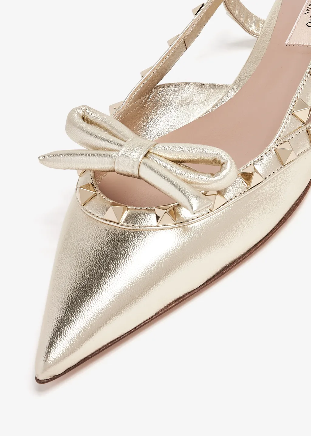 Rockstud Bow Slingback Ballerinas