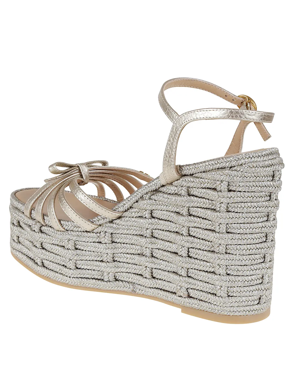 Valentino Vlogo Signature Open Toe Wedge Sandals