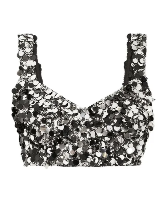 Dolce & Gabbana Sequined Bralette Top
