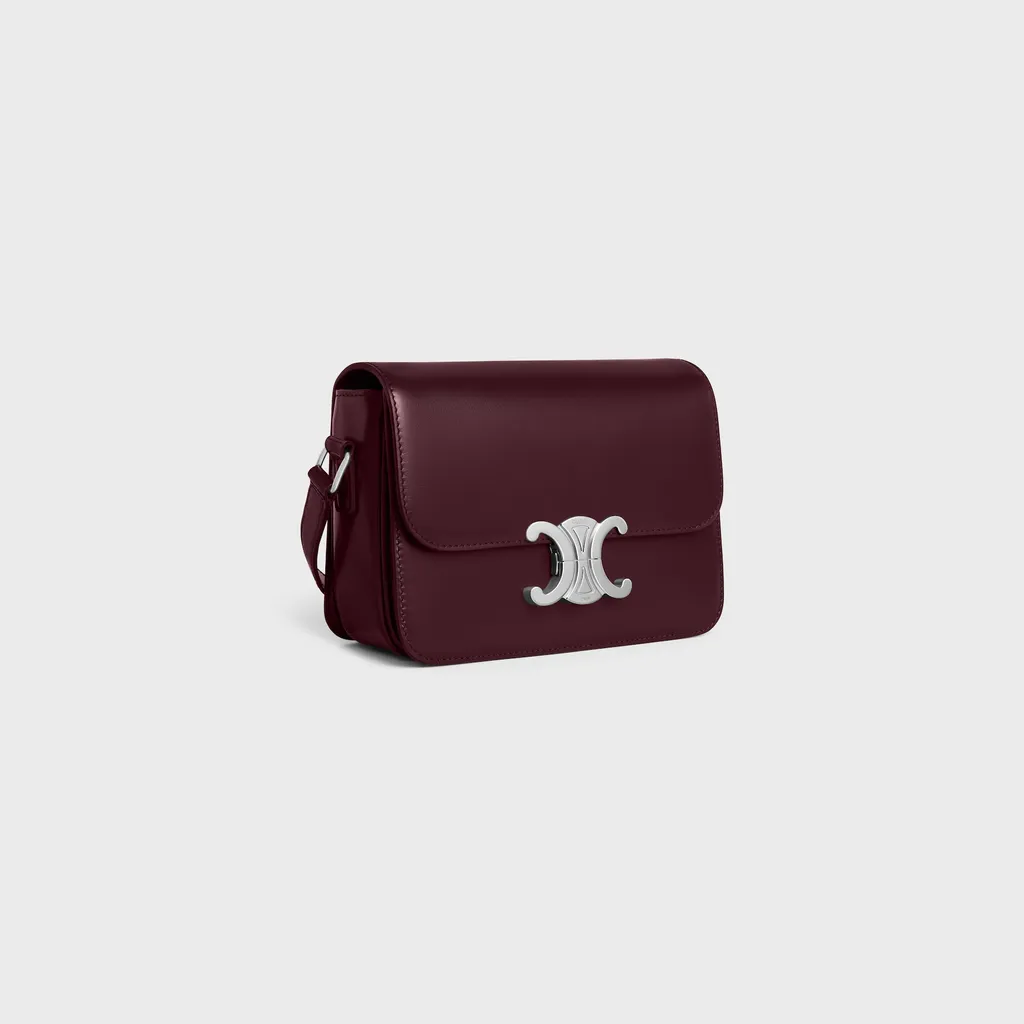 Teen Triomphe Bag In Shiny Calfskin
