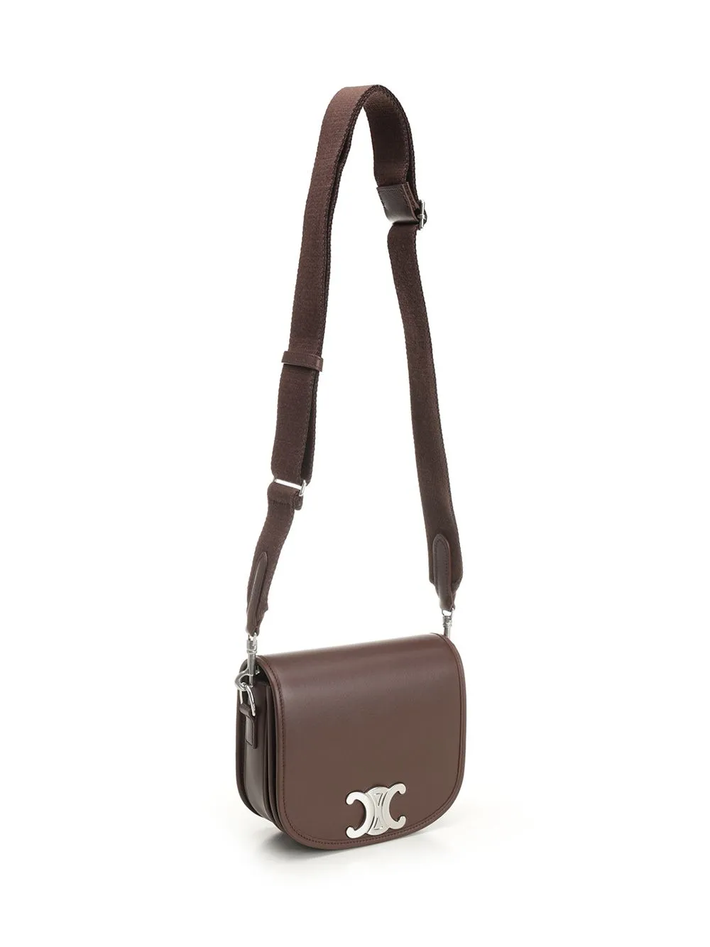 Small Besace Strap Triomphe In Supple Natural Calfskin