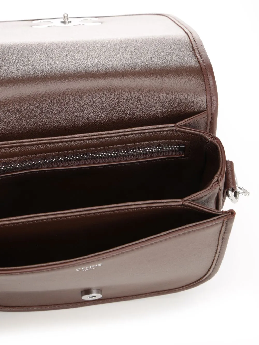 Small Besace Strap Triomphe In Supple Natural Calfskin