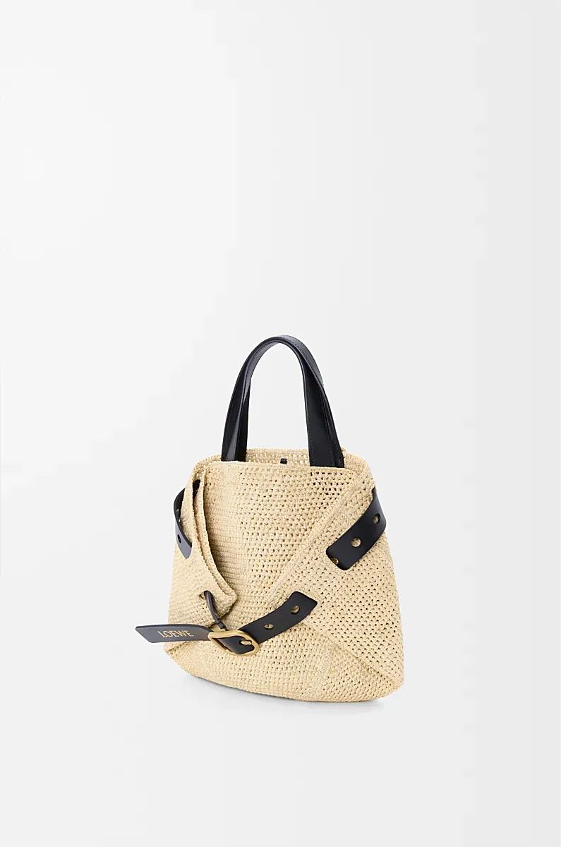 Loewe Buckle Detailed Woven Tote Bag