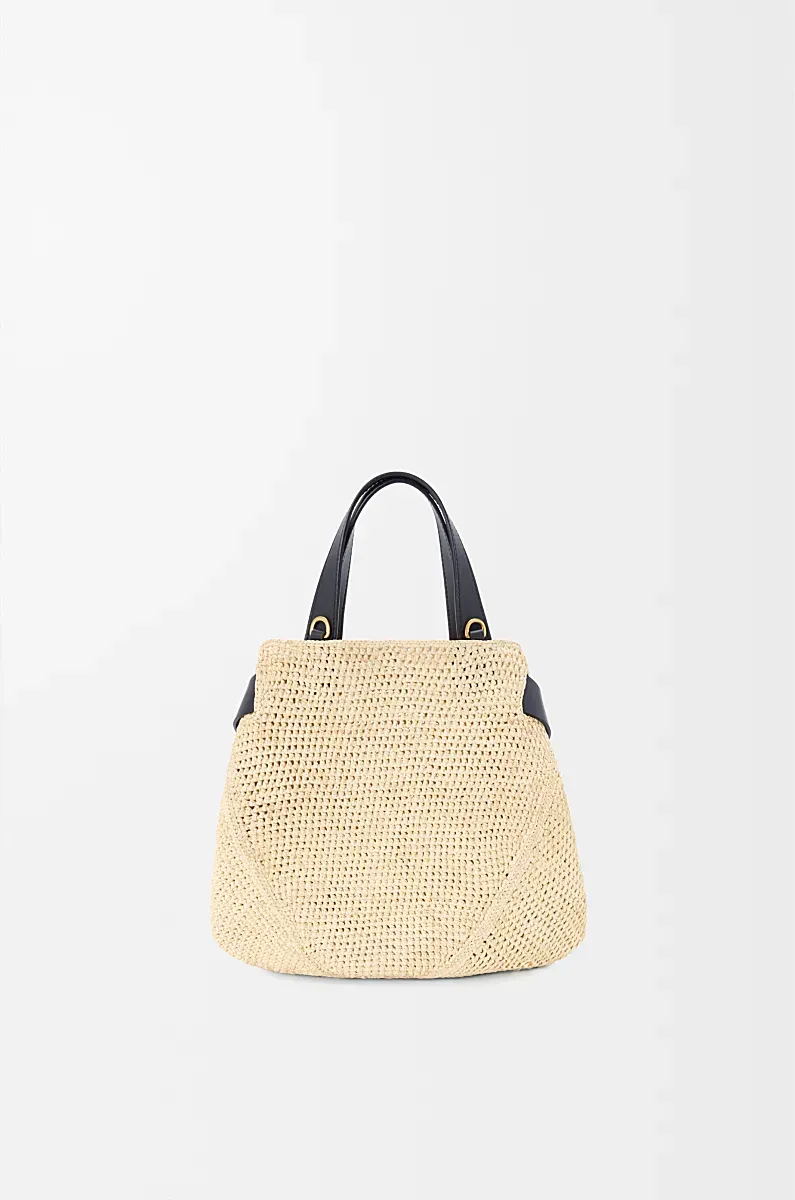 Loewe Buckle Detailed Woven Tote Bag
