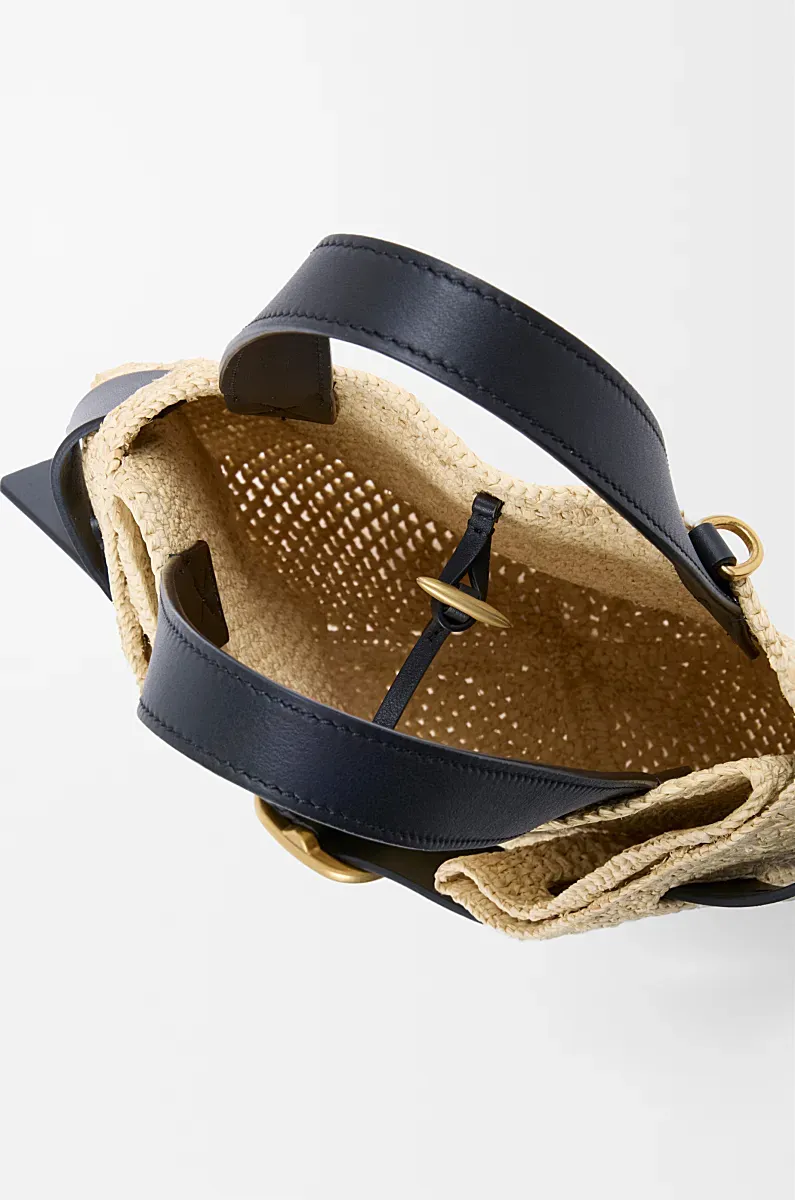 Loewe Buckle Detailed Woven Tote Bag