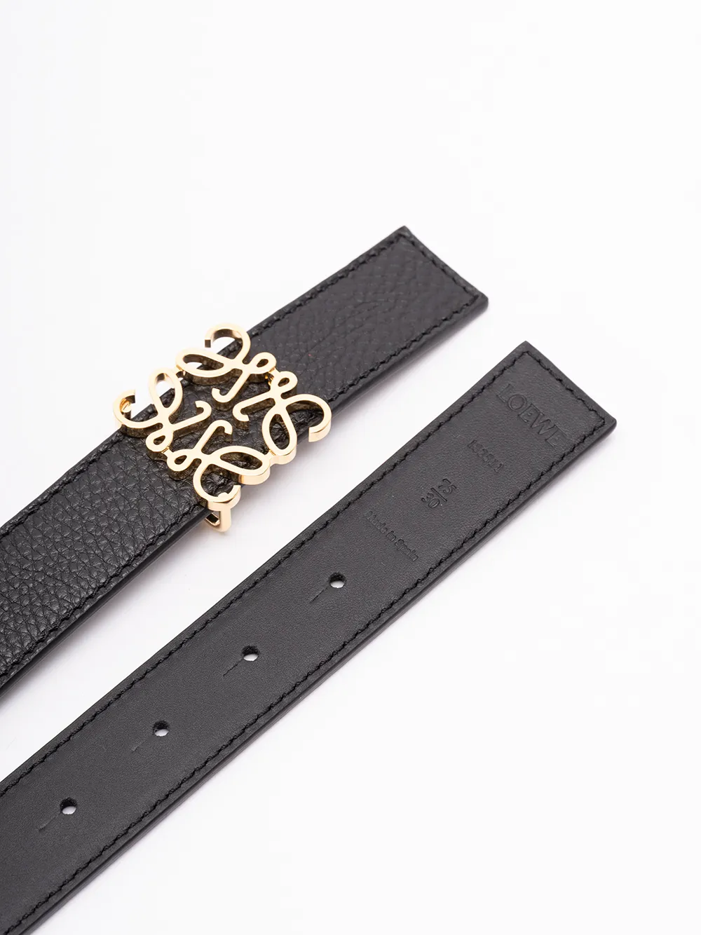 Loewe Logo-Buckled Square Tip Belt
