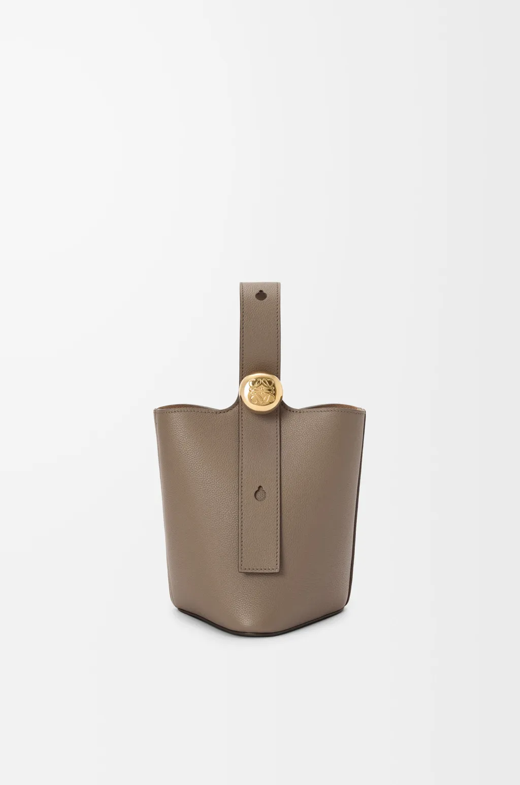 Mini Pebble Bucket In Soft Grained Calfskin