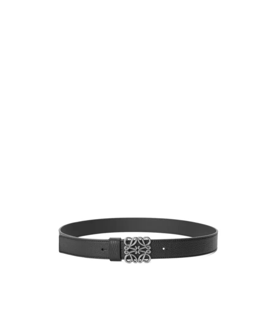 Chunky Anagram Belt In Supple Grained Calfskin