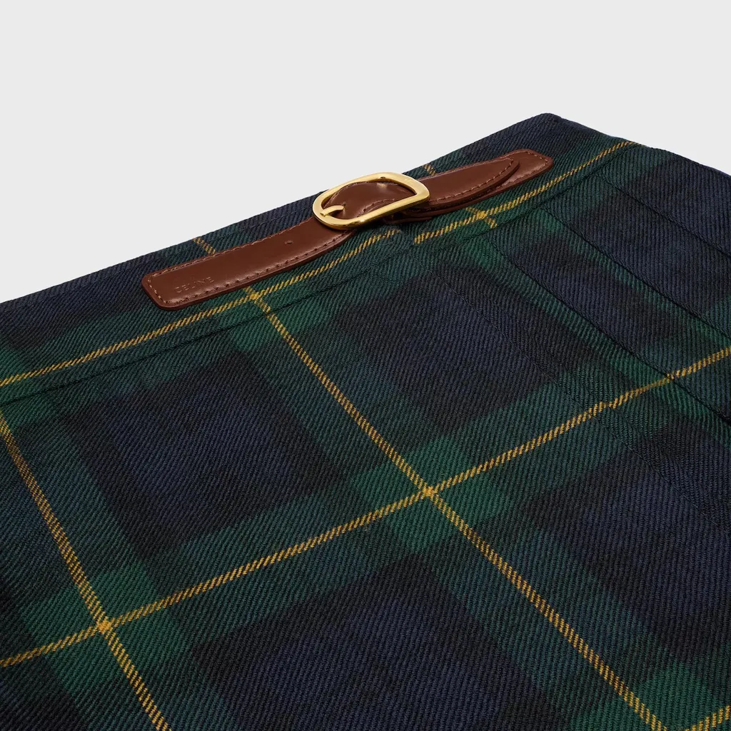 Kilt Mini Skirt In Tartan Wool