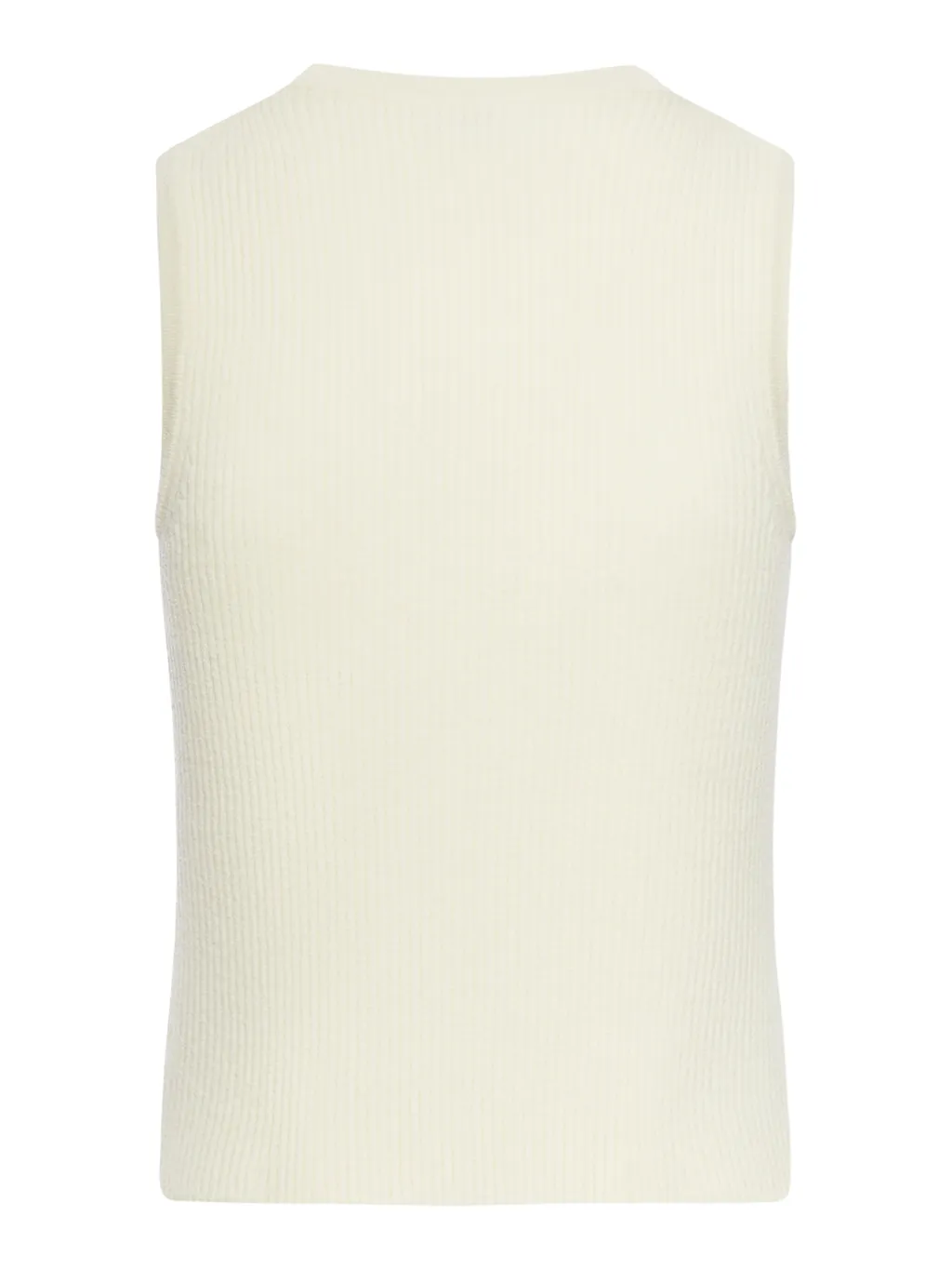 Sleeveless Top In Striped Wool