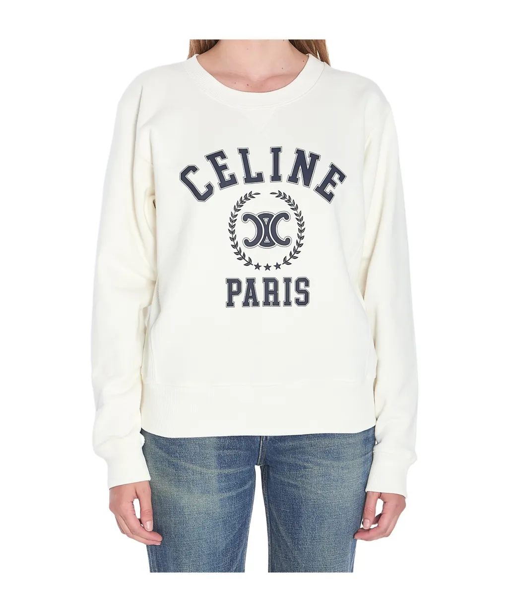 Oversized Celine Sweatshirt In Cotton Fleece