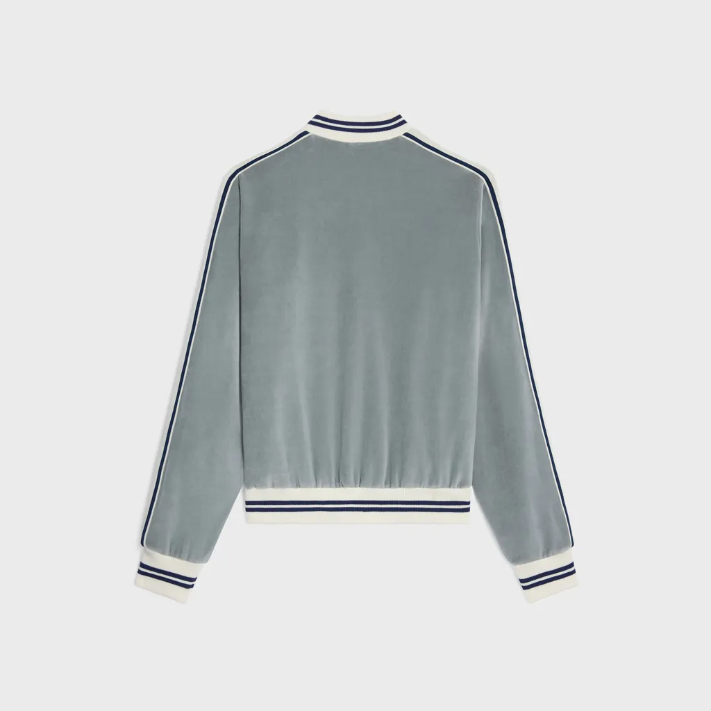 Teddy Tracksuit Jacket In Velvet Jersey