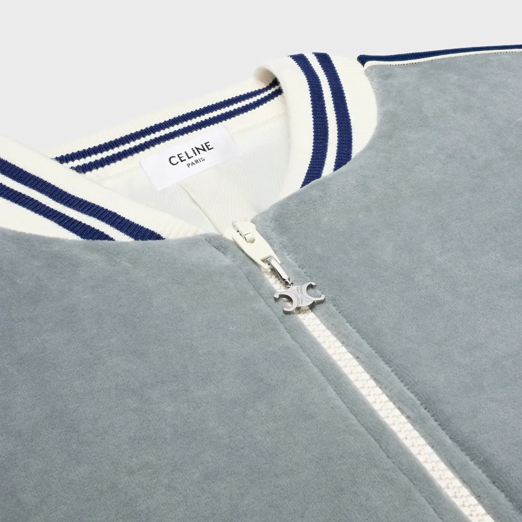 Teddy Tracksuit Jacket In Velvet Jersey