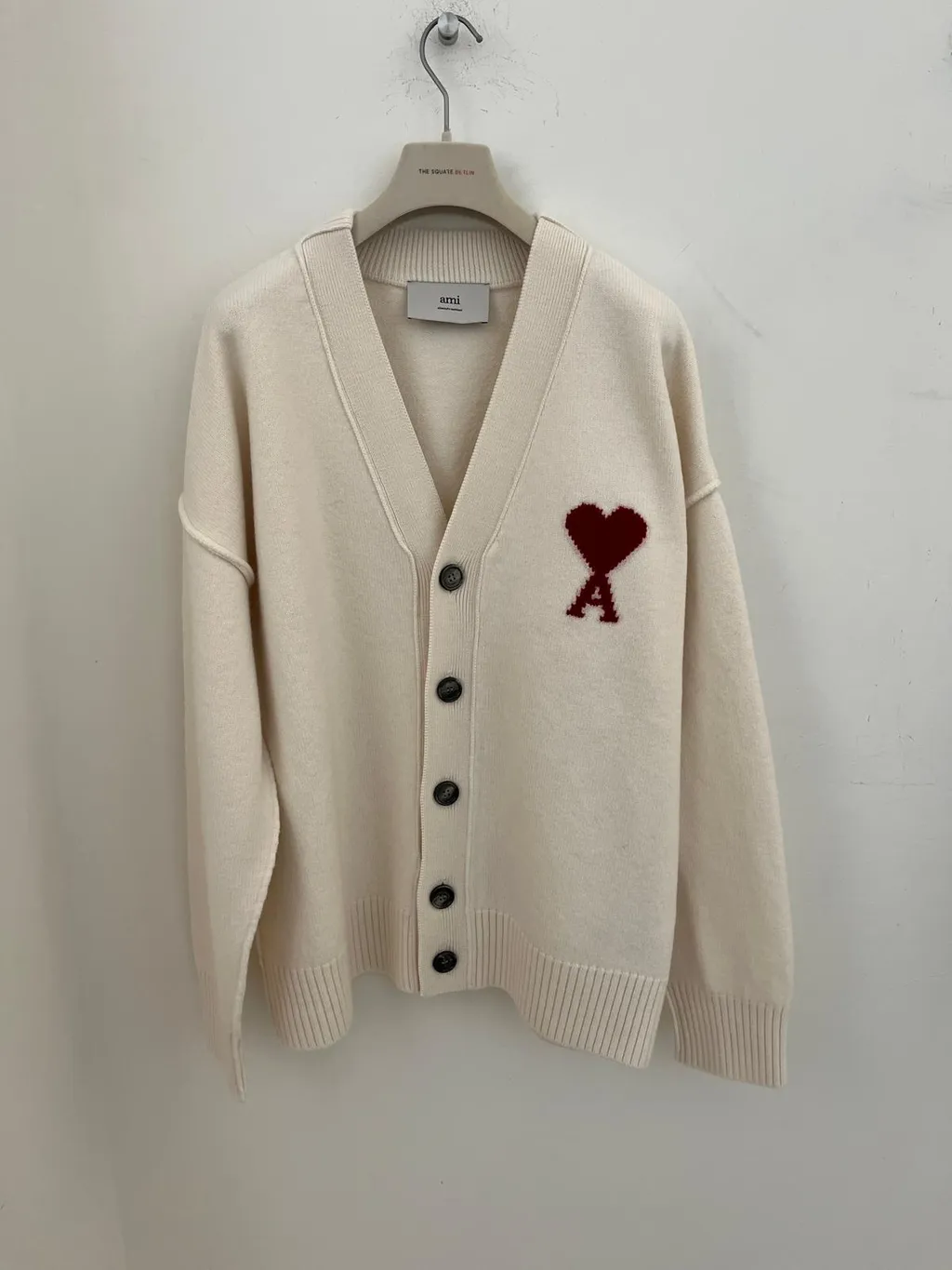 Ami Paris Ami De Coeur Knitted Cardigan