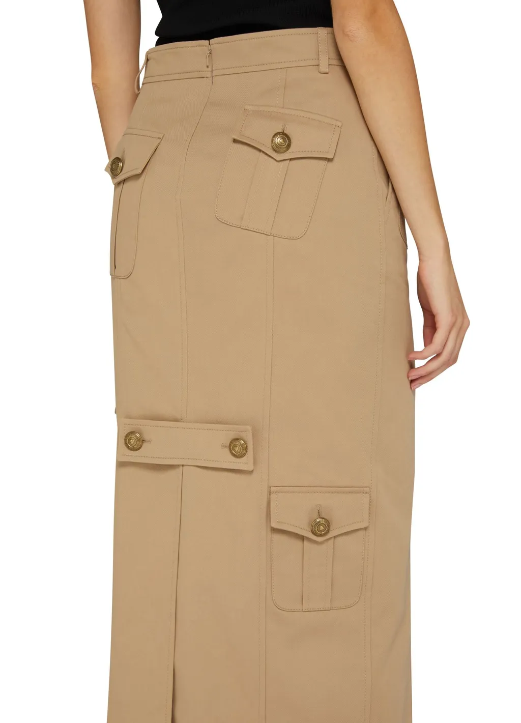 Wool And Cotton Gabardine Skirt