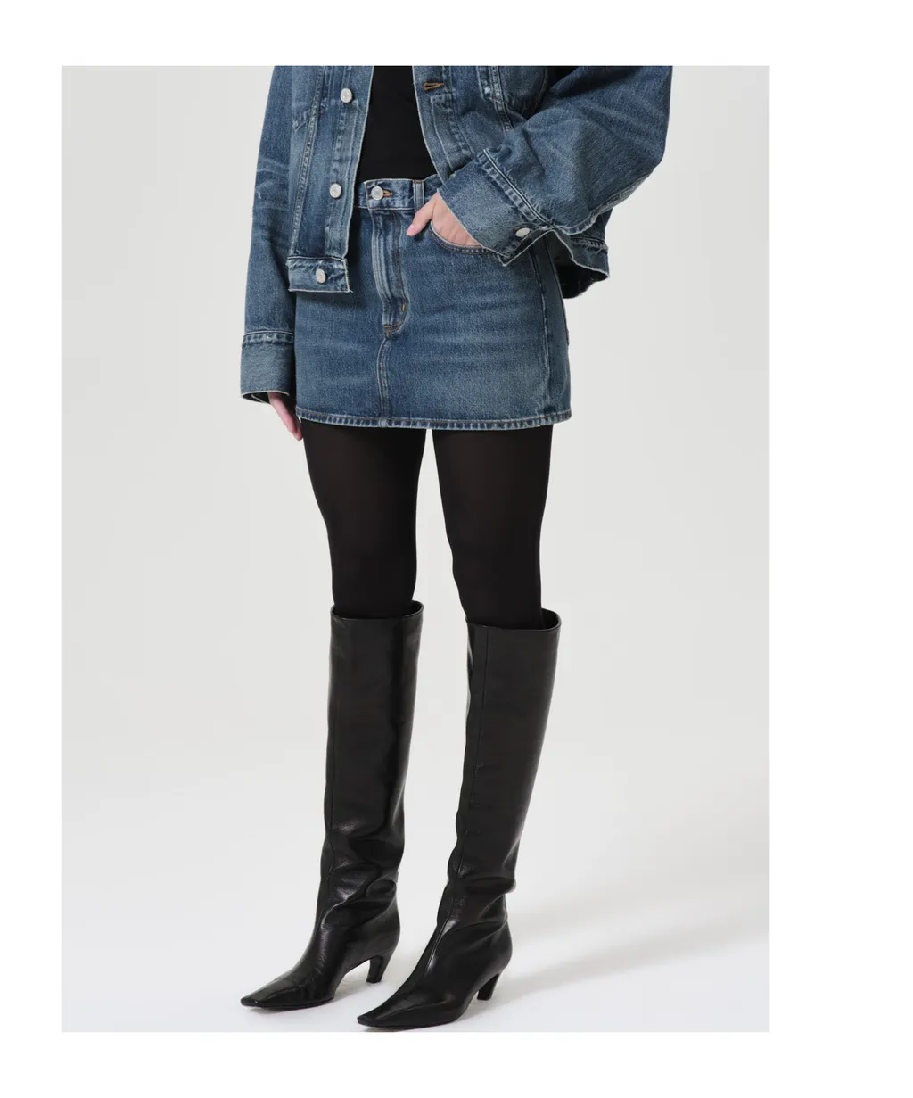 Agolde Alek Denim Mini Skirt