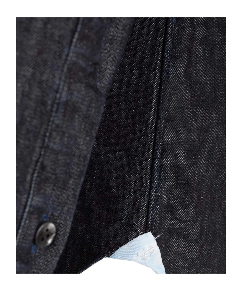 Barba Curved Hem Denim Dandy Shirt