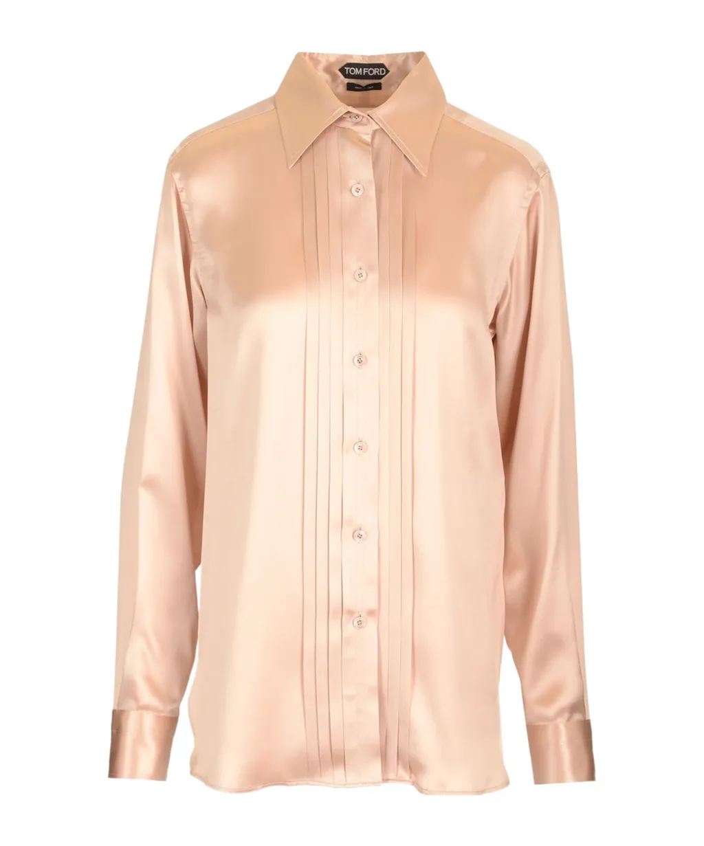 Tom Ford Pleated Long-Sleeved Shirt