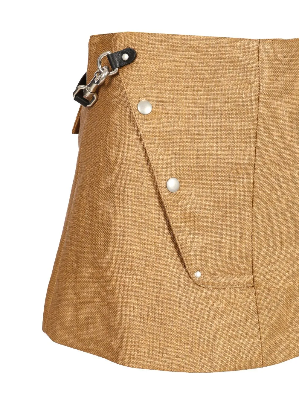 Durazzi Milano Rafia Belted Mini Skirt