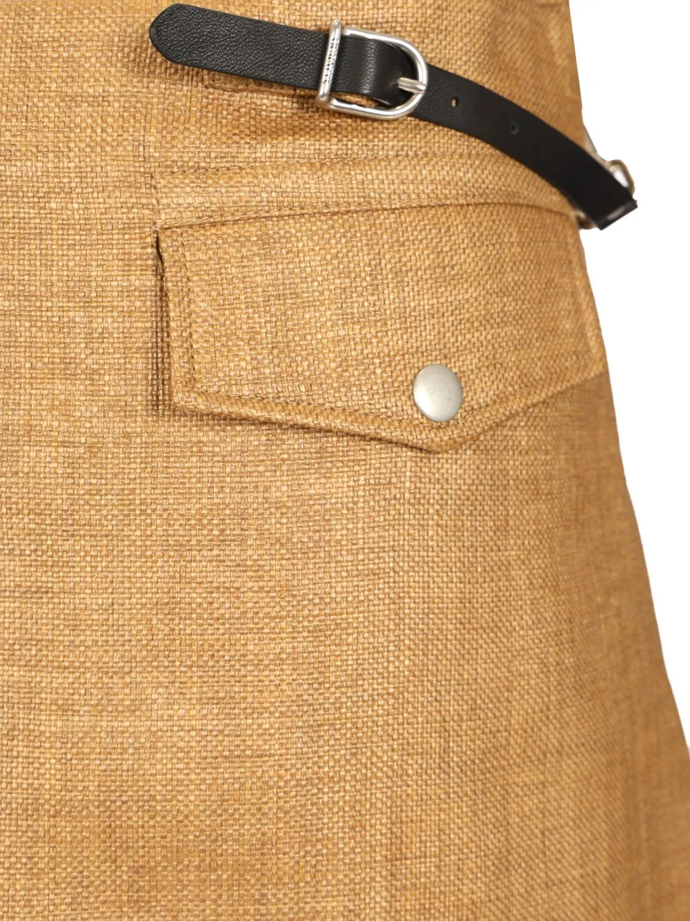 Durazzi Milano Rafia Belted Mini Skirt
