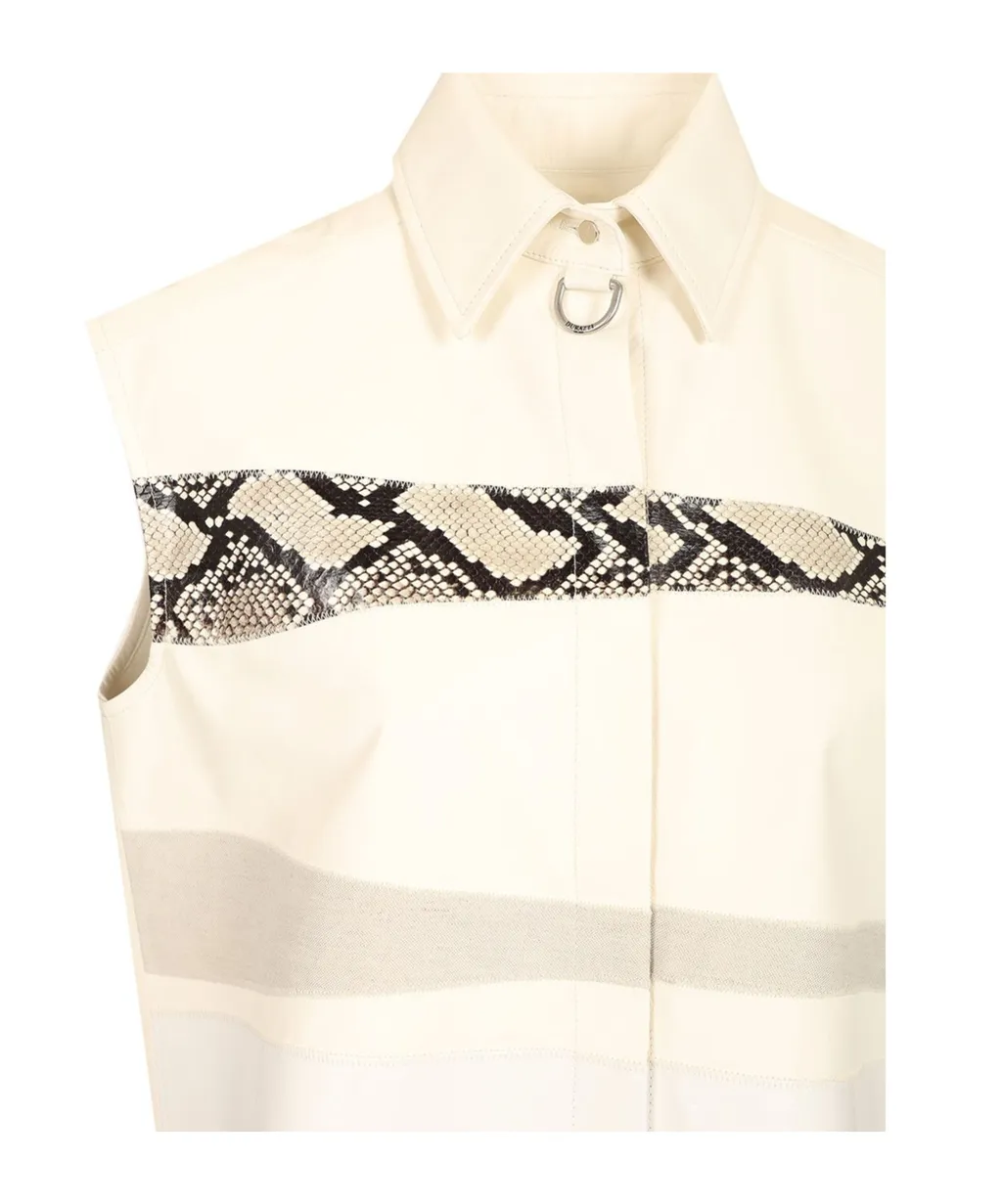 Sleeveless Leather Shirt