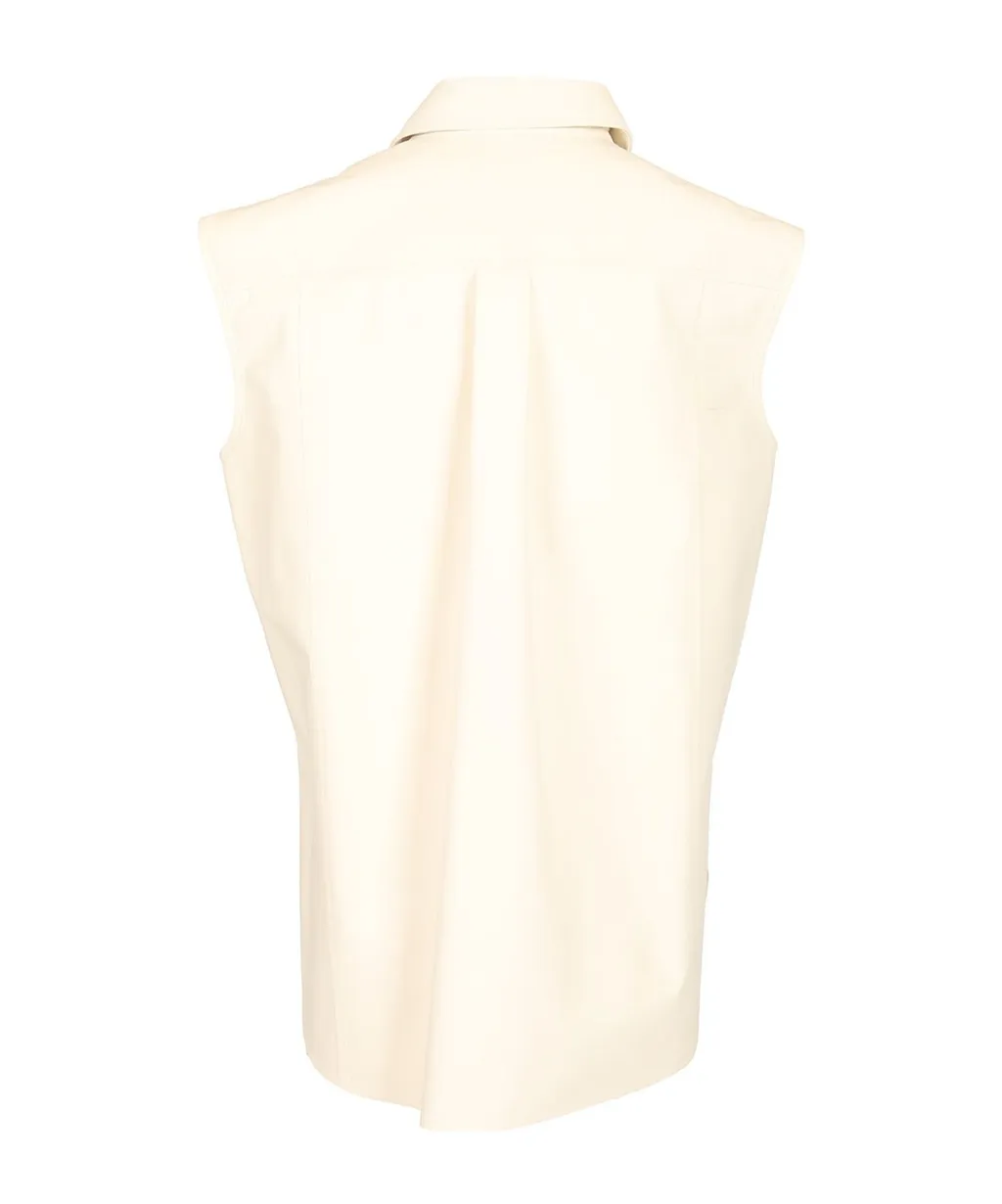 Sleeveless Leather Shirt