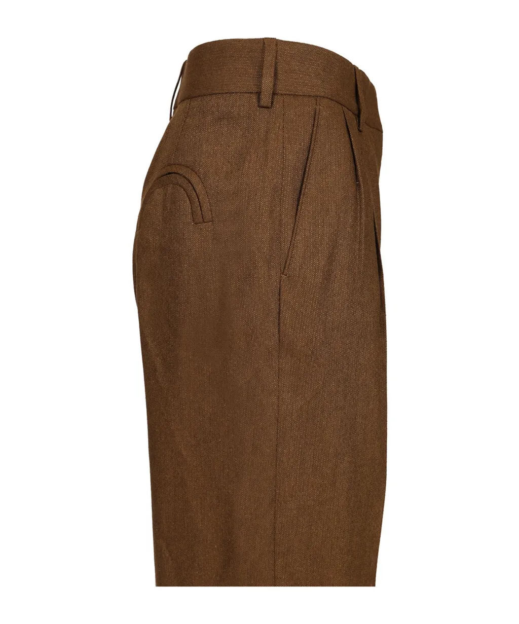 Blazé Milano Pleat Detailed Renard Fox Trousers
