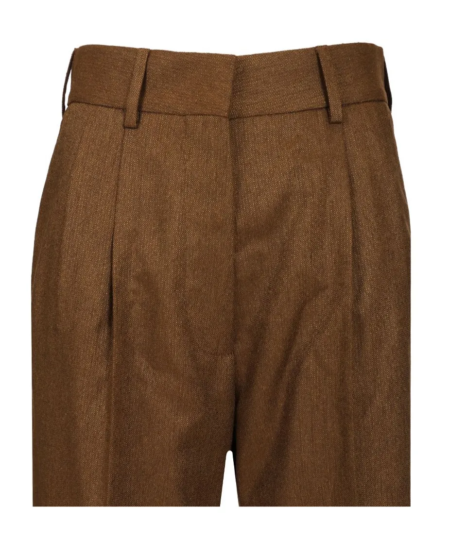 Blazé Milano Pleat Detailed Renard Fox Trousers