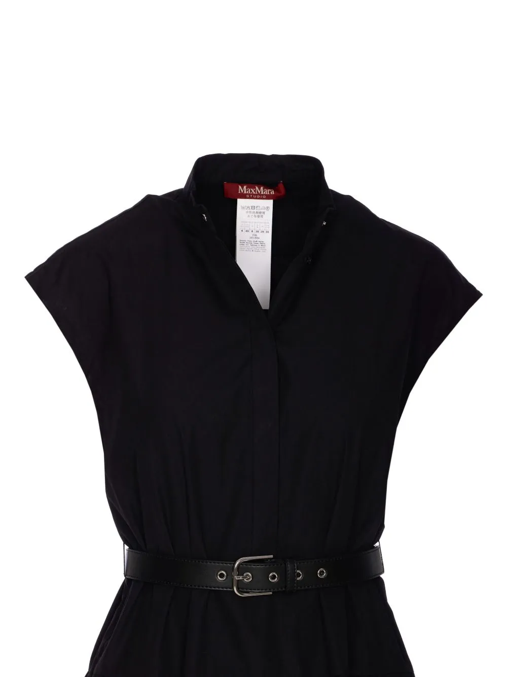 Max Mara Studio Bairo Belted Sleeveless Dress