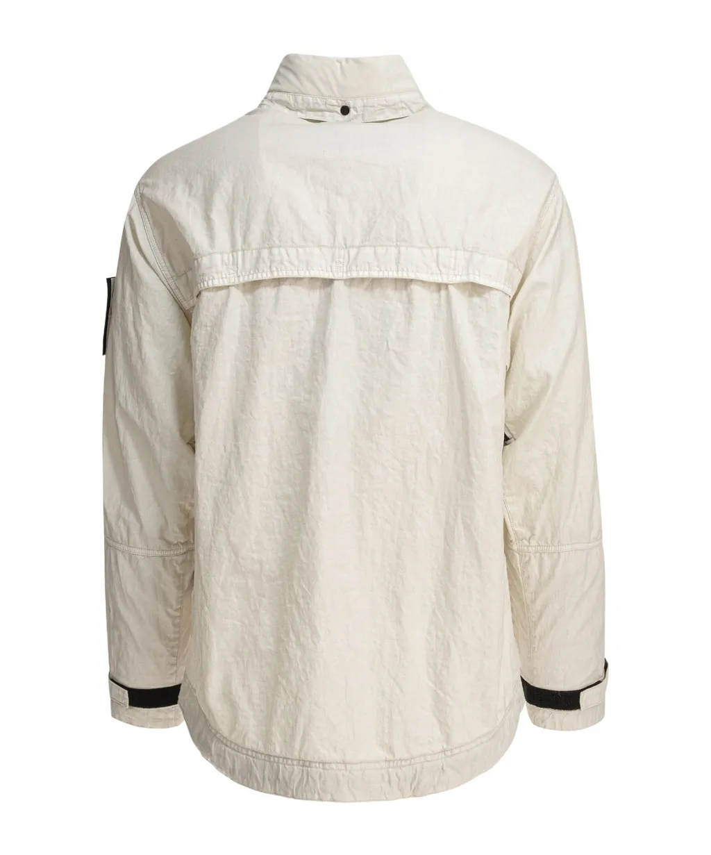 Plated-Ovd Raw-Linen Jacket