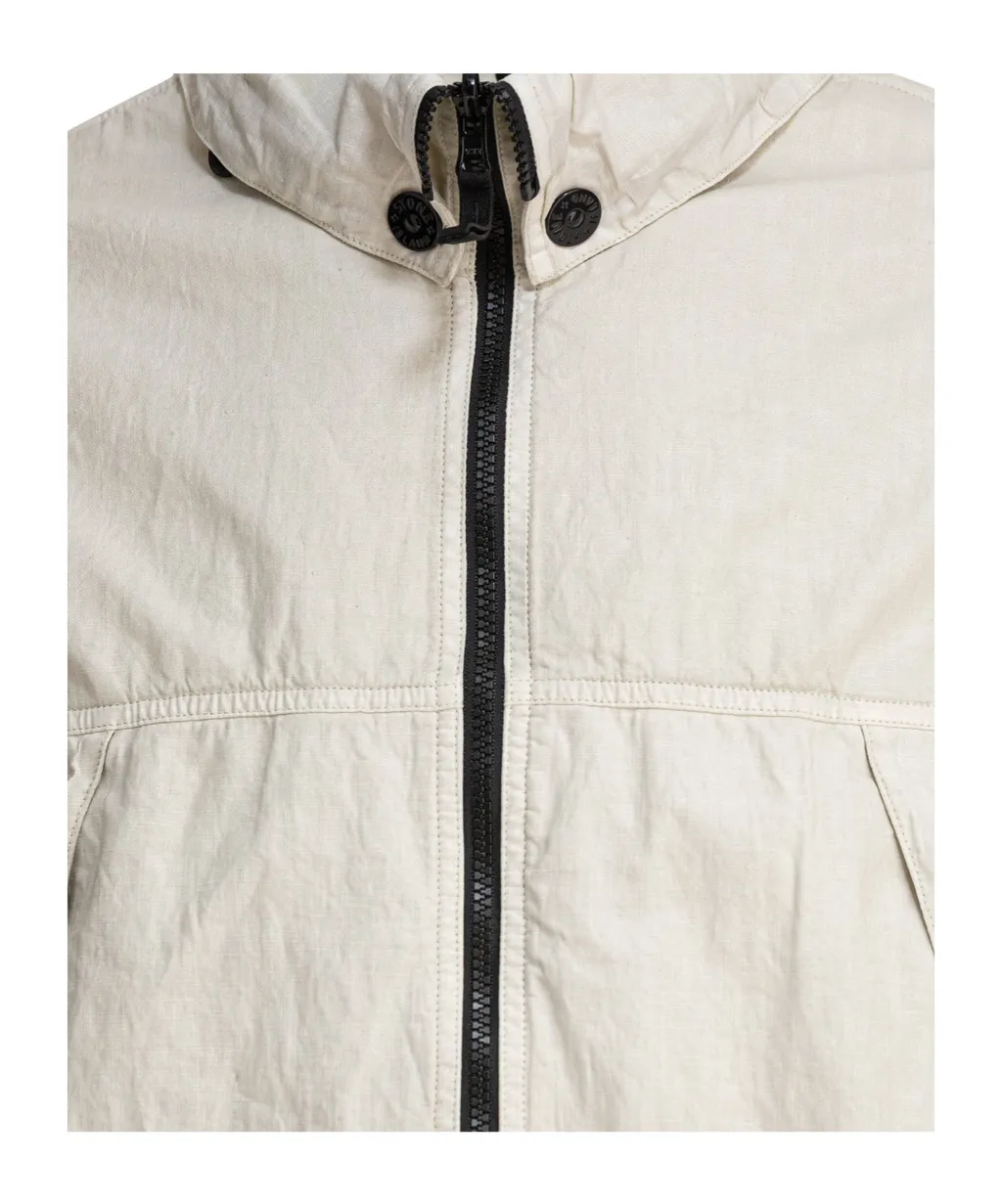 Plated-Ovd Raw-Linen Jacket
