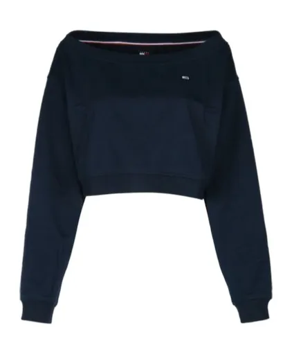 Tommy Jeans Off-Shoulder Cropped Sweatshirt