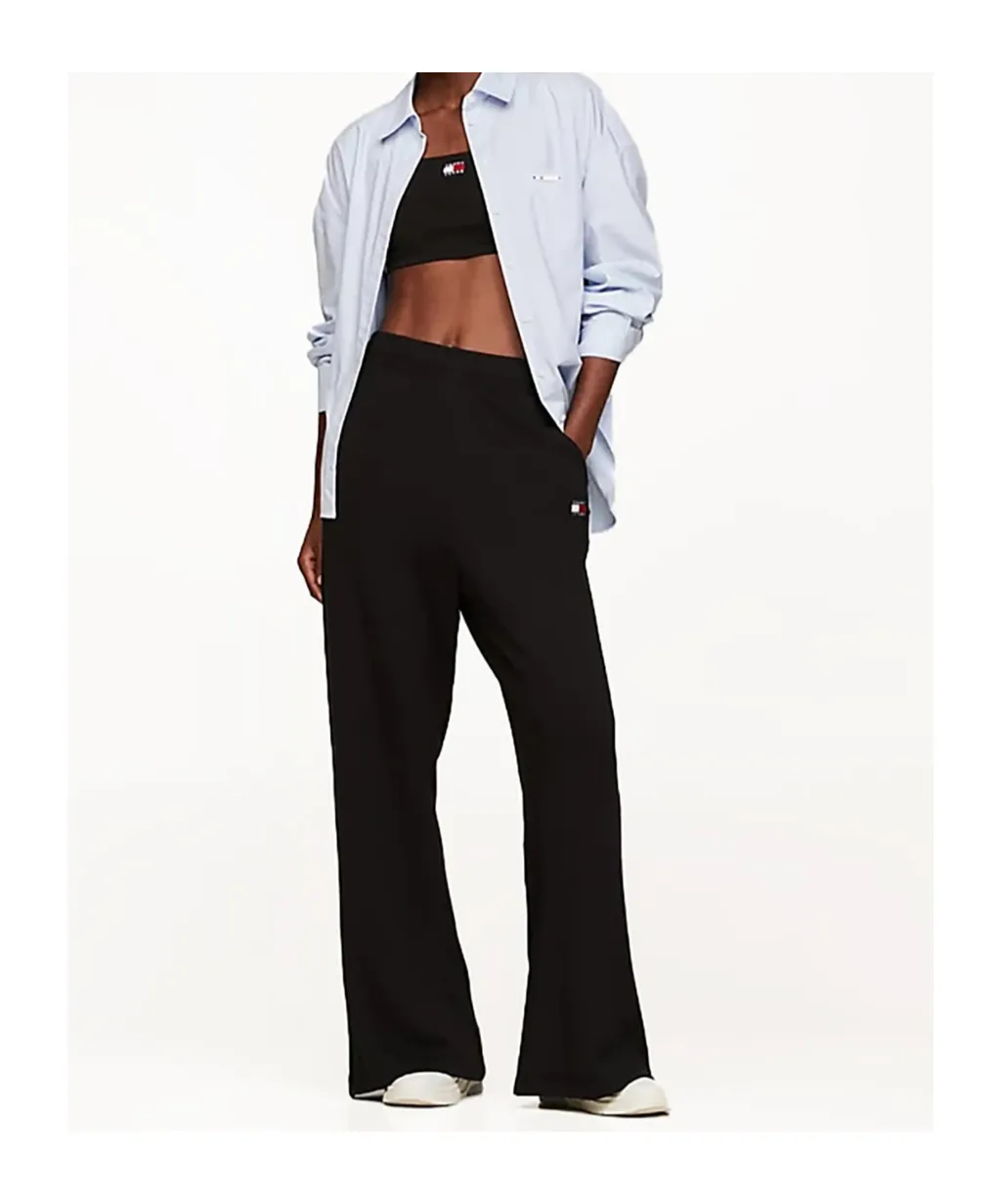 Tommy Jeans Logo Embroidered Flared Sweatpants