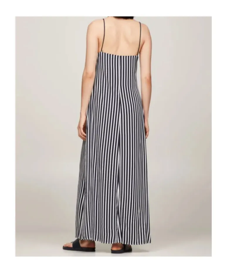 Sleeveless Striped Maxi Dress